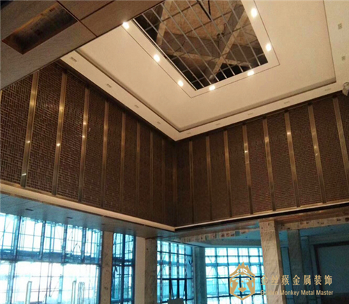 4不銹鋼仿銅裝飾工程背景墻 客廳銅屏風隔斷 .jpg